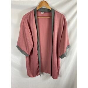 Cozy Rozy Dark Pink Kimono Robe pink grey size medium